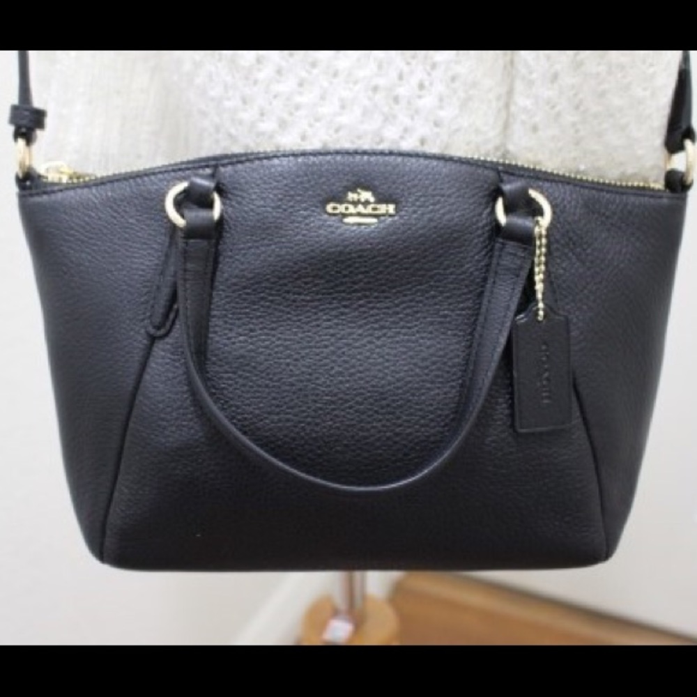 Coach Pebble Leather Mini Kelsey Satchel Crossbody